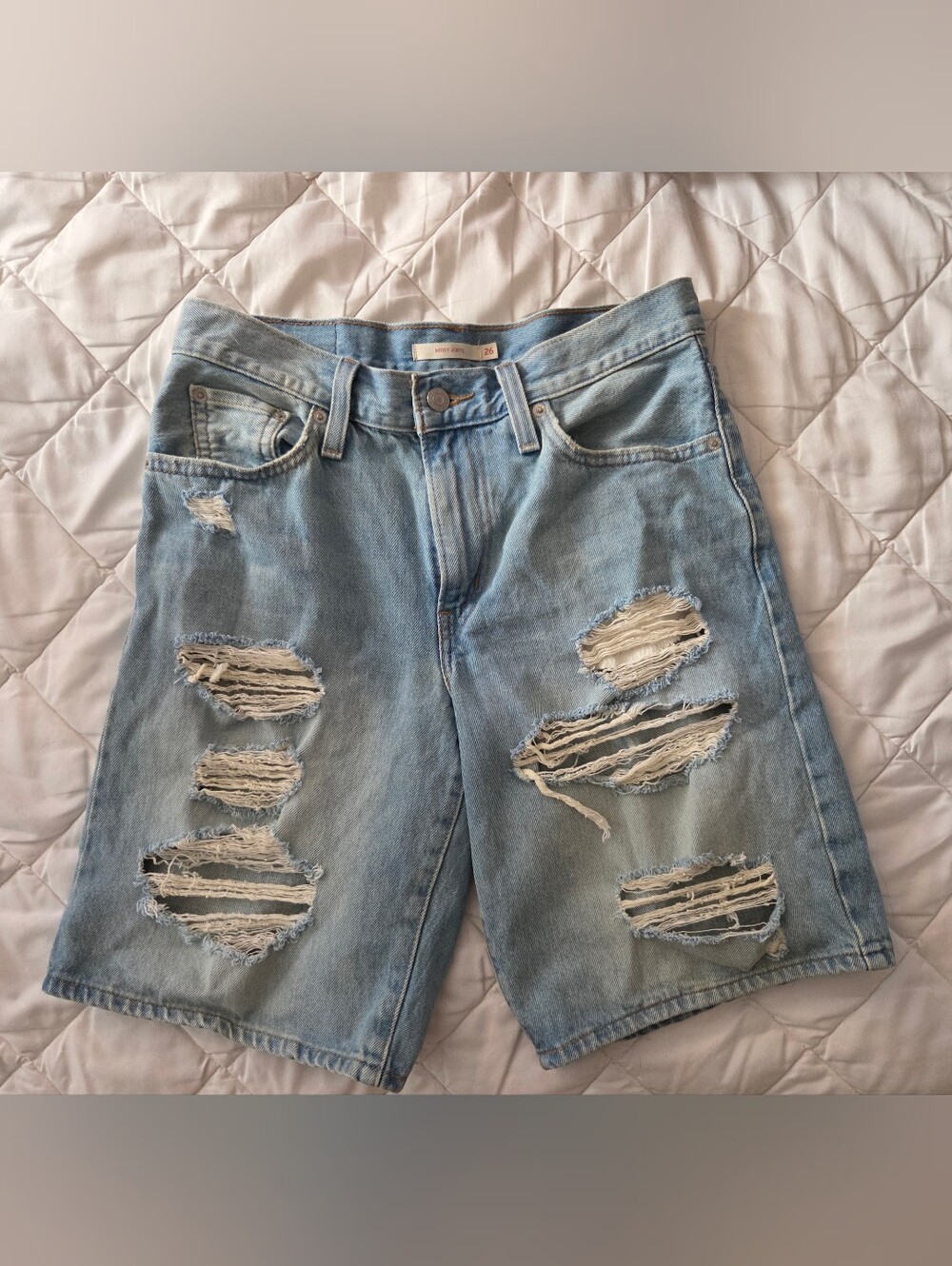 Women's Levi Distressed Denim Jorts